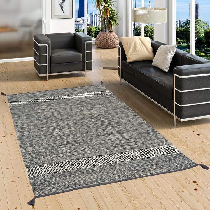 Produktbild Pergamon Natur Baumwolle Teppich Kelim Toskana (90 x 160 cm)