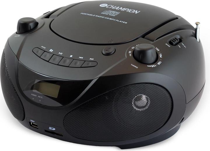 Produktbild Champion Boombox CD/Radio/MP3/USB Schwarz (FM, UKW)