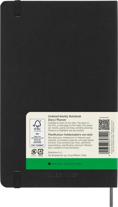 Moleskine Notizkalender (A5, Englisch)