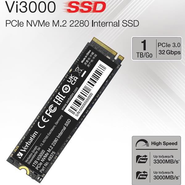 Produktbild Verbatim SSD Vi3000 Internal PCIe NVMe M.2 (1000 GB, M.2 2280)