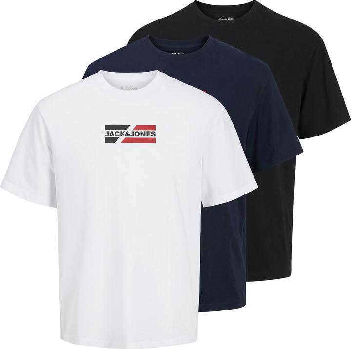 Jack & Jones Jjecorp Graphic Tee Ss O-3pk Mp Noos