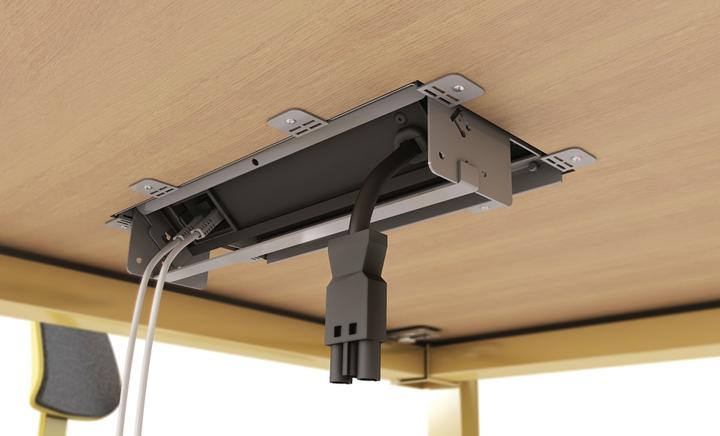 Produktbild IB Connect CUBOBOX Steckdosen. schwarz S 3-fach 1x Typ 13 1x USB-A/C 1x Leer (1 x, Typ 13, USB)