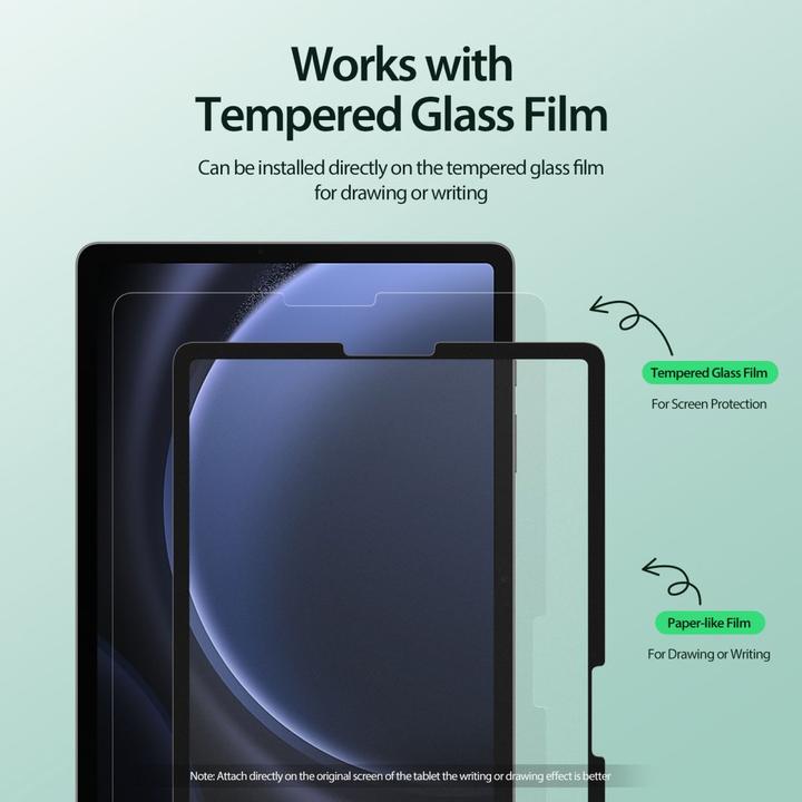 Produktbild Dux Ducis Naad Paperfeel Schutzfolie Tab S9 FE (X510/X516B) - Schwarz (1 Stück, Galaxy Tab S9 FE)