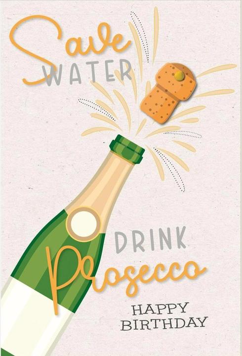 Image du produit Susy Card Carte d'anniversaire bouteille de champagne rotative 11.5 x 17 cm (1 pcs)