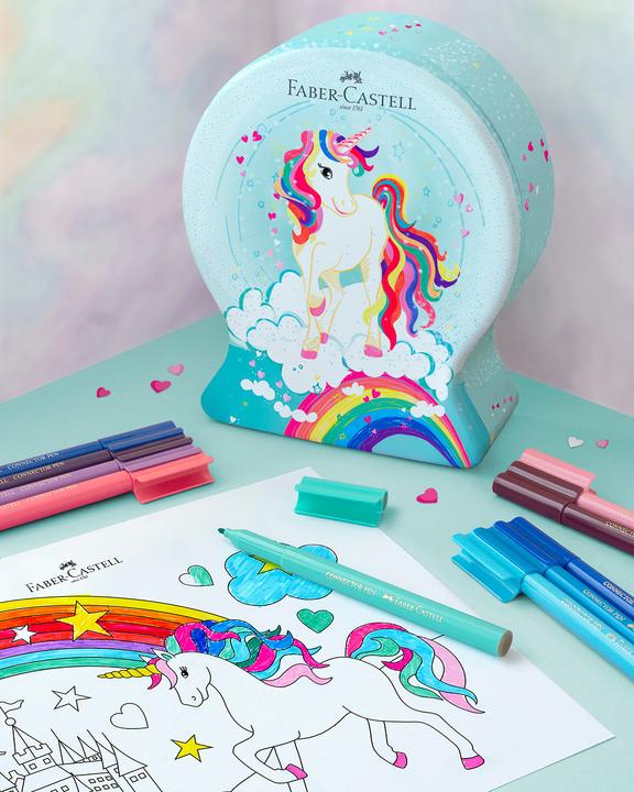 Immagine prodotto Faber-Castell Penna a punta di feltro Connec.Unicorn 33tlg (Verde menta, 33 x)