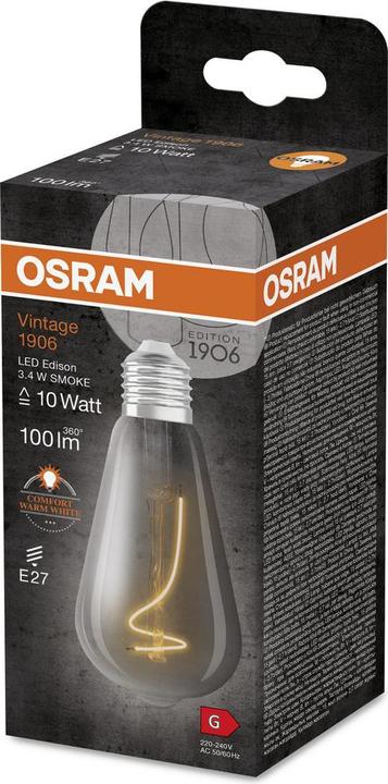 Produktbild Osram LED-Vintage-Lampe (E27, 3.40 W, 100 lm, 4 x, G)