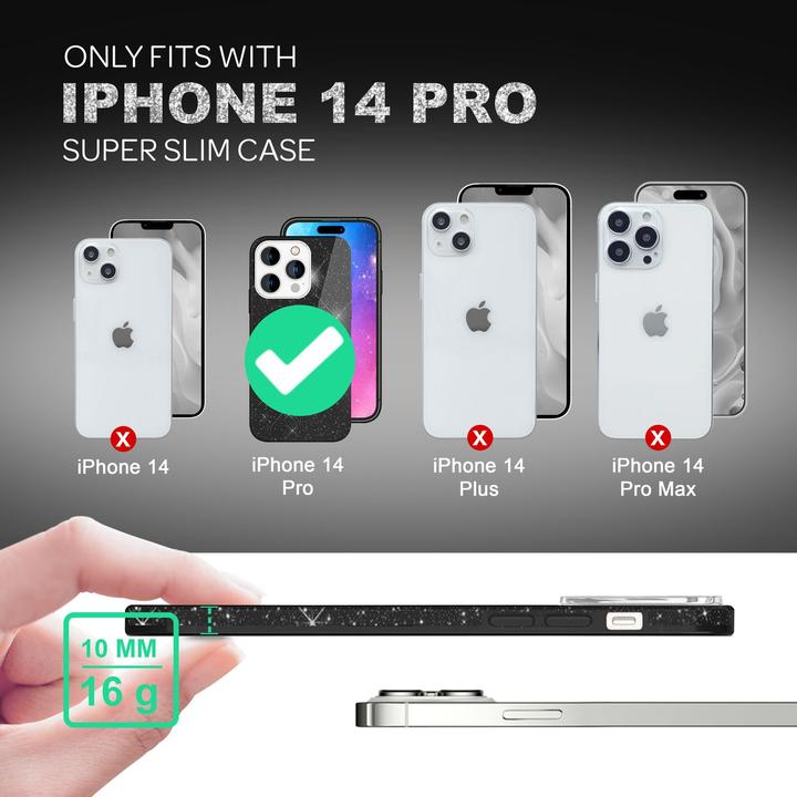 Produktbild Nalia Glitzer Hülle (Apple iPhone 14 Pro)