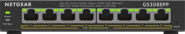 Actual product image Netgear GS308EPP-100PES (8 Ports)