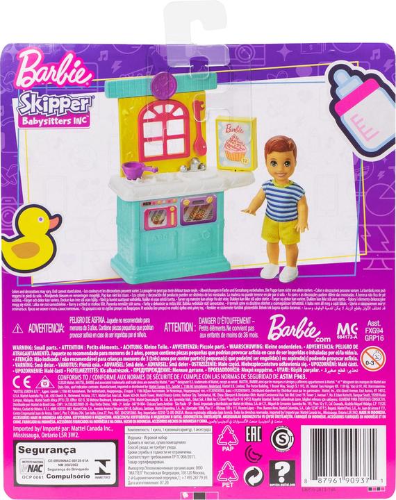 Image du produit Barbie Skipper Baby-Sitter - Coffret PETIT GARÇON ET CUISINE