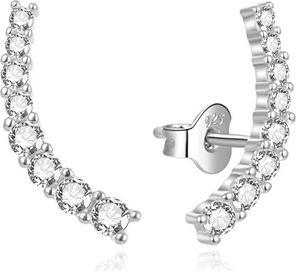 Produktbild Beneto Modern longitudinal earrings with clear zircons AGUP2344L (L)