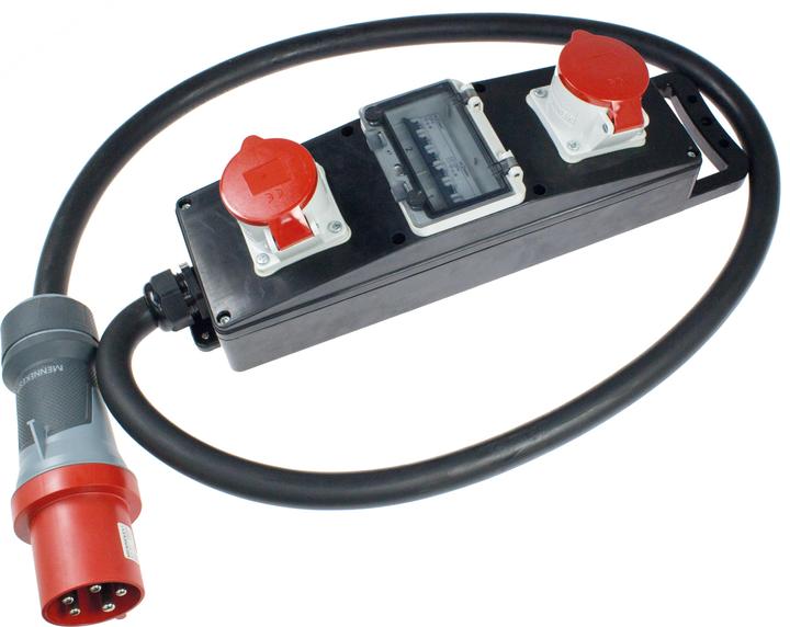 Actual product image As - Schwabe Solid rubber socket strip (2 x, CEE, 2 m)