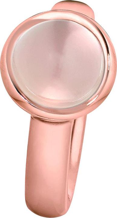 Image du produit Xen Bague avec calcédoine blanche de 10 mm plaquée or rose (54)