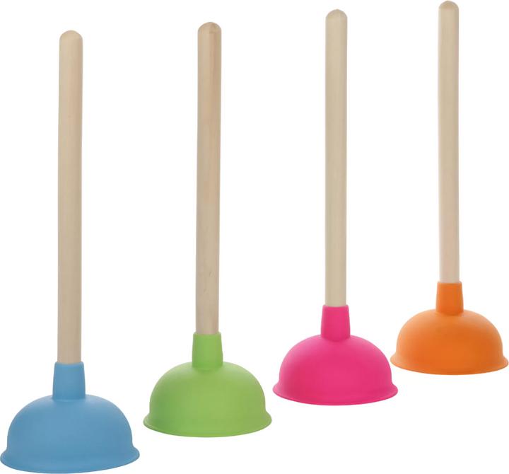 Actual product image De Beer Innovations Drain cleaner plunger and suction cup fluorescent pink (1 pcs.)