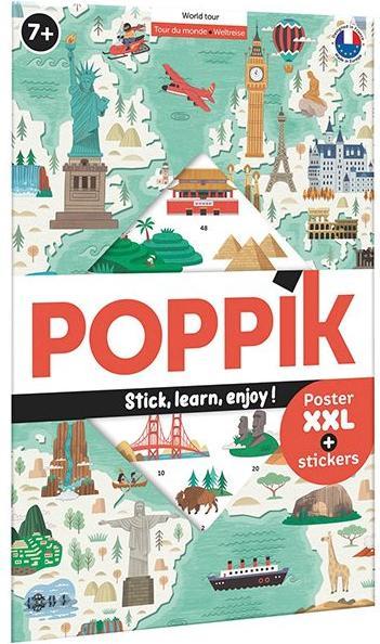 Produktbild Poppik Sticker Lernposter Weltreise