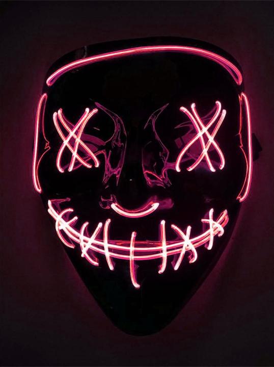 Immagine prodotto PhoneLook Maschera Cosplay The Purge Maschera LED al neon Dimensione universale