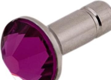 Spilla di cristallo con diamanti bianchi per iPhone 5 - Rosa