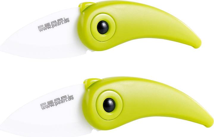 Actual product image Pearl Set of 2 ceramic folding knives