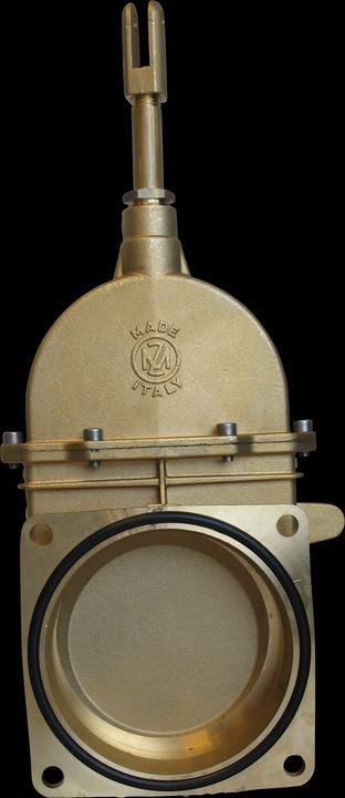 Gülleschieber Messing 6" Quadratflansch 2,5bar Typ ECO 0075
