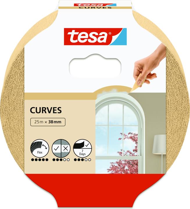 Immagine prodotto tesa Nastro da imbianchino per curve, nastro per curve (38 mm)