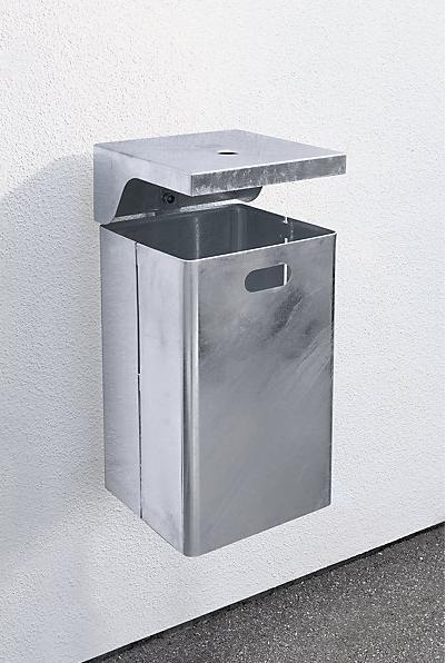 Actual product image kaiserkraft Litter garbage can for outside, hot dip galvanized (40 l)