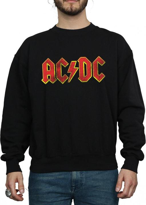 Produktbild AC/DC Sweatshirt mit ausgebeultem Logo aus Baumwolle (L)