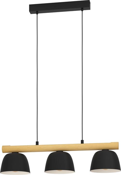 Image du produit EGLO 43739 SHERBURN E27 Suspension triple 770x200mm Noir Marron (E27)