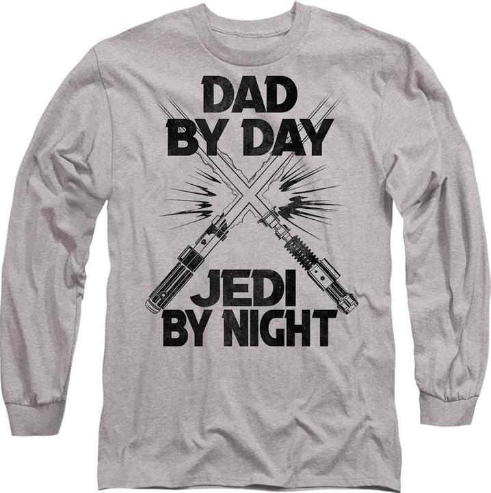 Actual product image Star Wars Unisex Adult Jedi By Night Fathers Day T-Shirt (XL)