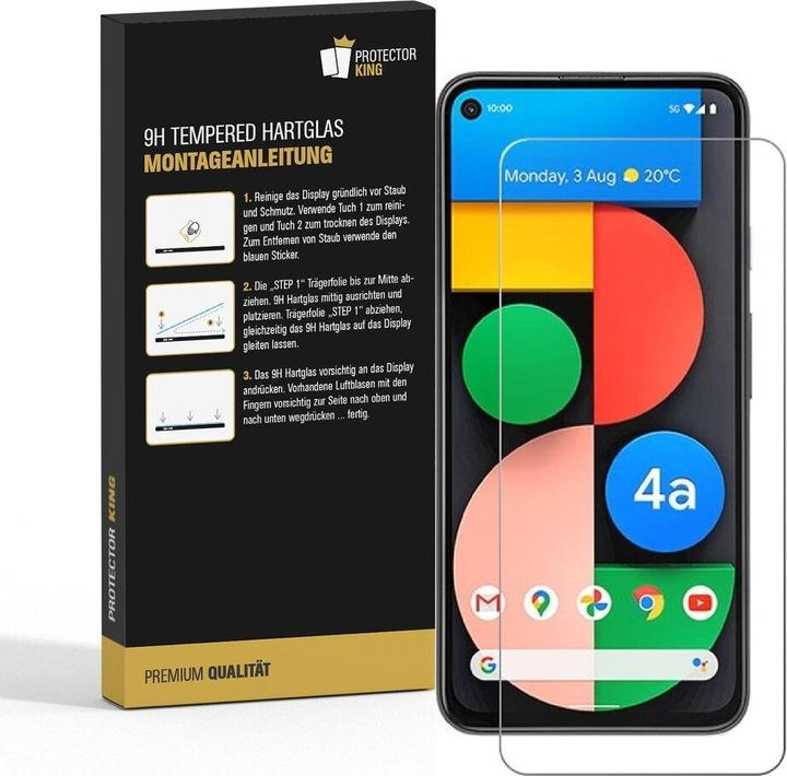 Produktbild Protectorking 1x echtes Tempered 9H Panzerhartglas 3D KLAR (1 Stück, Google Pixel 4a 5G)