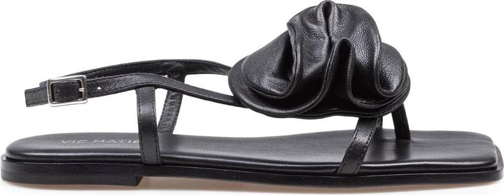 Produktbild Vic Matie square open sandal in leather with applied flower color black (39)