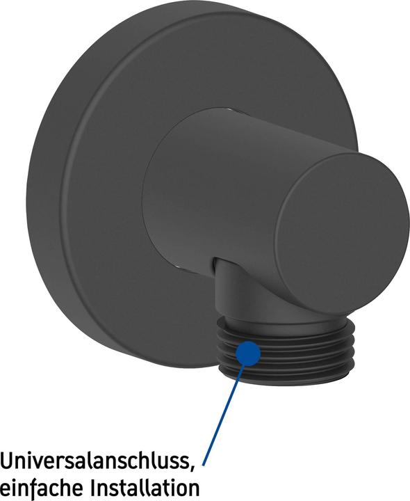 Immagine prodotto Duravit Raccordo a parete curva rotonda rosone nero opaco
