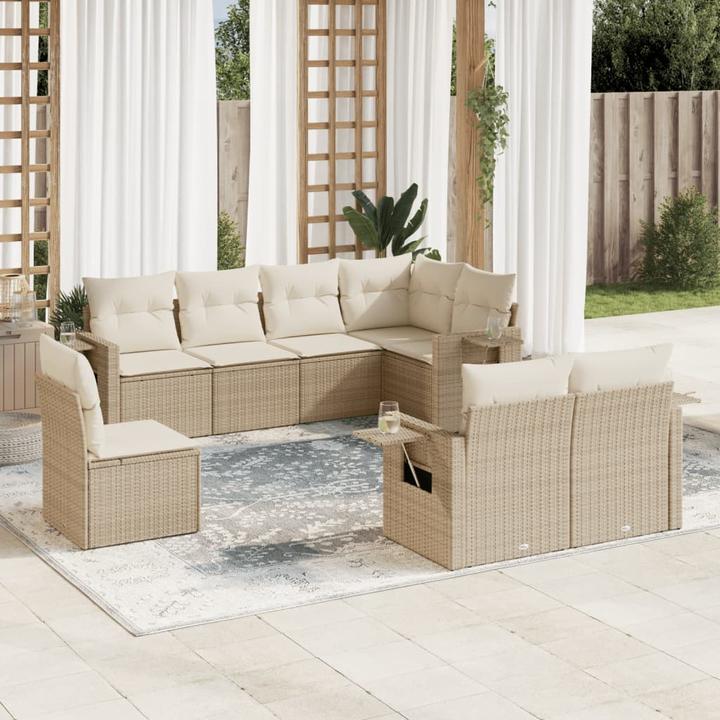 Immagine prodotto VidaXL Mobili da giardino Set di divani Set da giardino 9 pezzi Beige