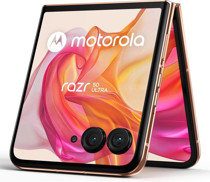 Actual product image Motorola Razr 50 Ultra (512 GB, Peach Fuzz, 6.90", SIM + eSIM, 50 Mpx)