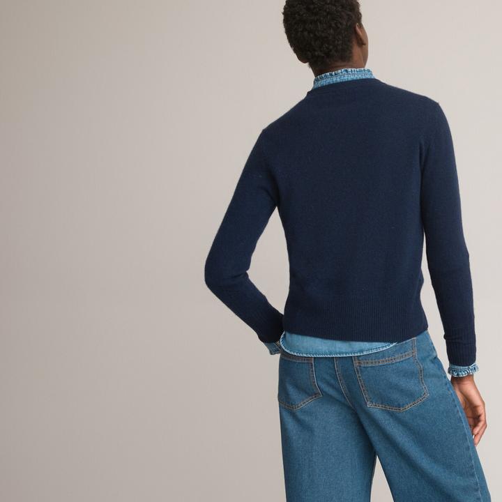Produktbild La Redoute Collections Pullover runder Ausschnitt Feinstrick in Kaschmir (L)