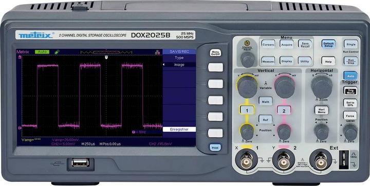 Produktbild Metrix DOX2025B Digital-Oszilloskop 20MHz 2-Kanal 50 GSa/s 32 kpts 8 Bit Digital-Speicher (DSO) 1St (CAT II 300V)