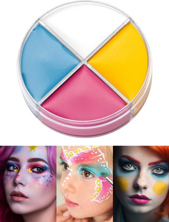 Produktbild Kryolan Creme Schminke blau-gelb-rosa-weiss Make-up 15 ml