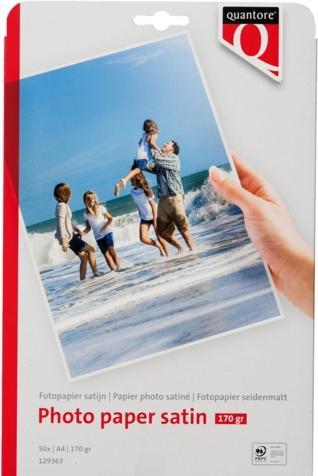 Produktbild Quantore A4 Fotopapier seidenmatt 170 Gramm 50 Blatt (A4, 50 x)