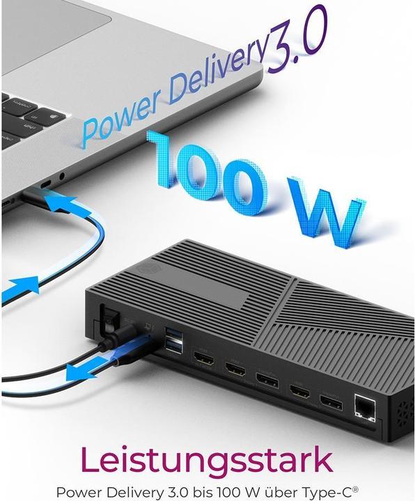 Actual product image Icy Box IB-DK2246AC (USB-C, 14 Ports)