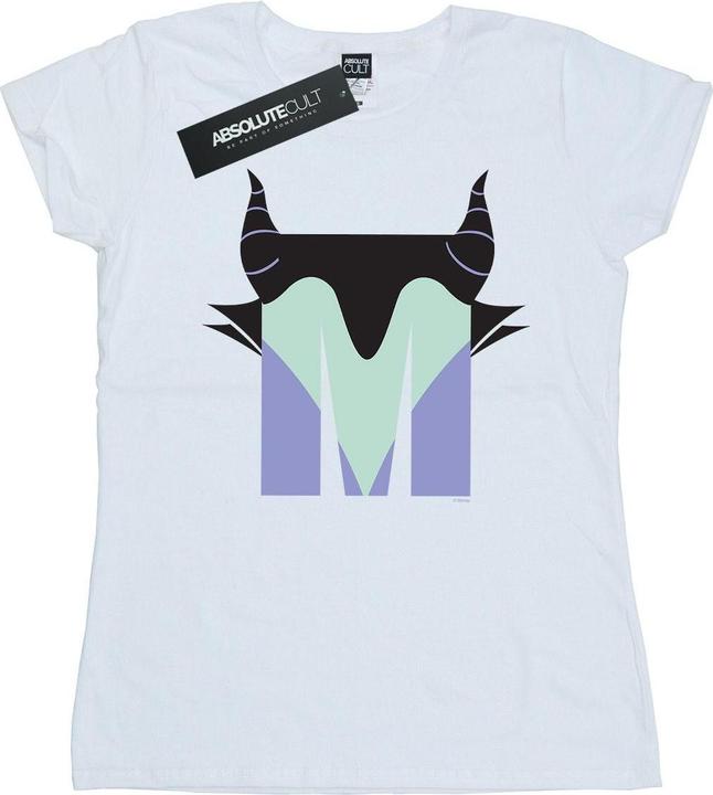 Actual product image Disney Womens/Ladies Alphabet M Is For Maleficent Cotton T-Shirt (L)
