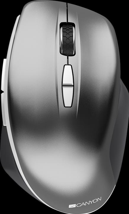 Actual product image Canyon Wireless Optical Mouse with Blue Led Sensor MW-21, with 7 Buttons, Dark Gray (Wireless)