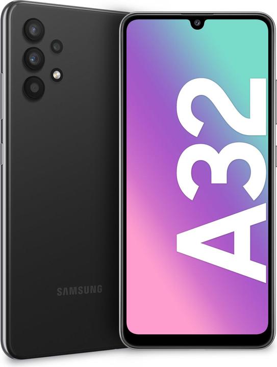 Samsung Galaxy A32 EU (128 GB, Black, 6.40", Hybrid Dual SIM, 64 Mpx, 4G)