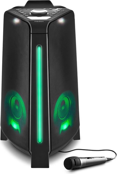 Actual product image Medion MD 43552 Party speaker black (4 h, Electrical connection, Rechargeable battery operated)