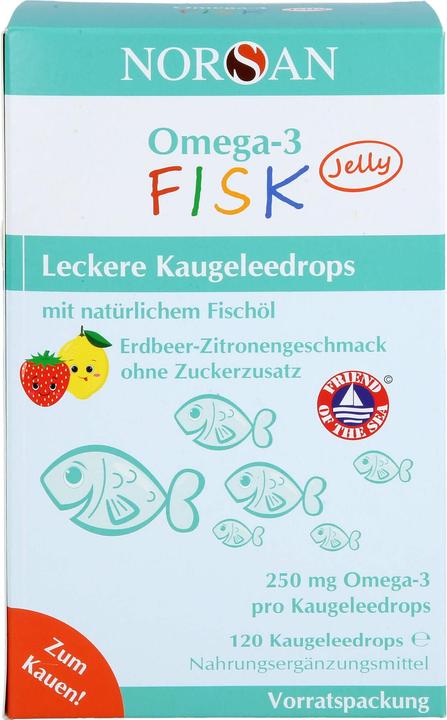 Actual product image Norsan Omega-3 Kids Jelly (120 pcs) (120 Piece, Sweet, 261 g)