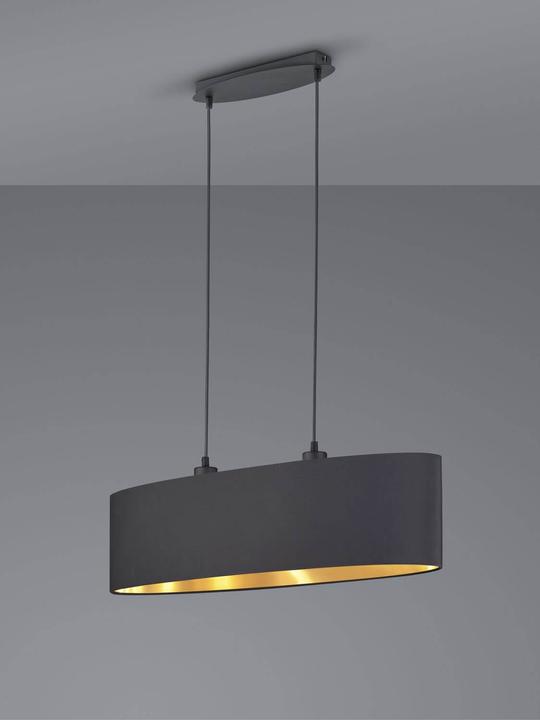 Actual product image Trio Hostel pendant light E27 double black matt (E27)