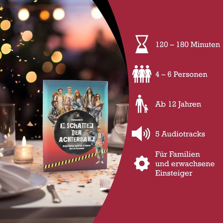 Image du produit Pegasus À l'ombre des montagnes russes - Jeu de dîner policier pour 4 personnes (Allemand)