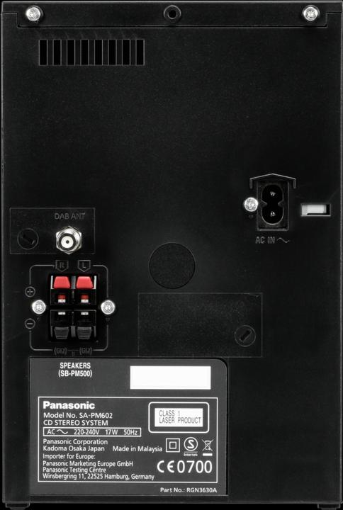 Produktbild Panasonic SC-PM602EG-S (Bluetooth, CD Player, 2x 20 W)