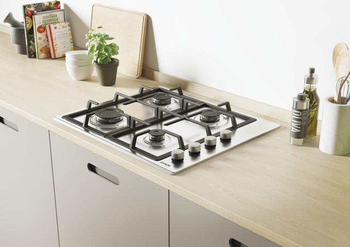 Actual product image Candy CHG6LX Stainless Steel Built-in 60 cm Gas 4 Cooker(s)