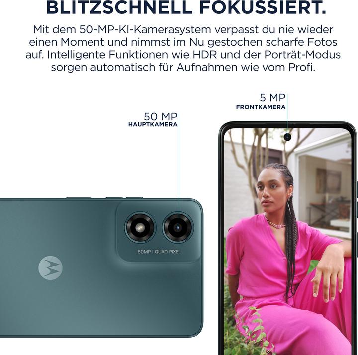 Produktbild Motorola moto g04s (64 GB, Sea Green, 6.60", Dual SIM, 50 Mpx, 4G)