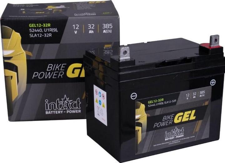Actual product image Intact GEL12-32R Bike-Power GEL 32Ah motorcycle battery (DIN 52440) U1R(9) SLA12-32R (12 V, 32 Ah)