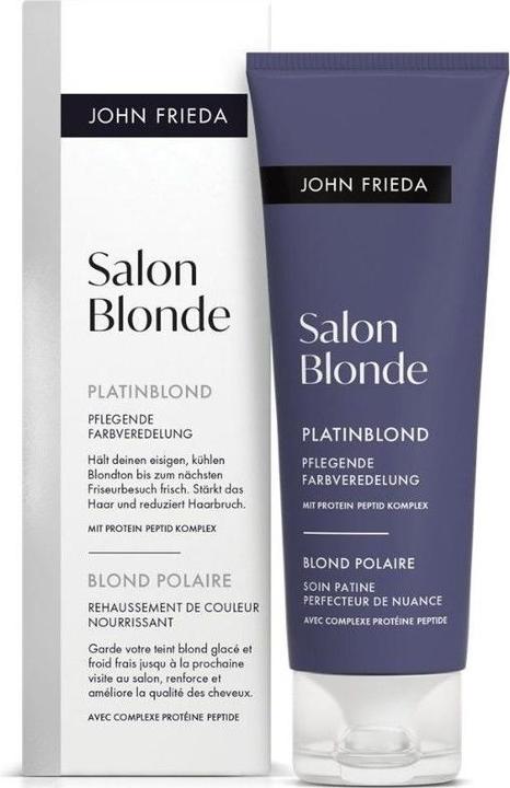 Actual product image John Frieda Salon Blonde Platinblond Pflegende Farbveredelung - 120ml (Platinum blonde)