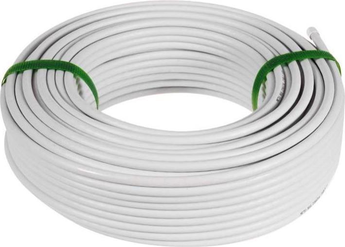 Image du produit Maclean Bobine de Câble Coaxial M/M 50m (Blanc) (Câble d'antenne)